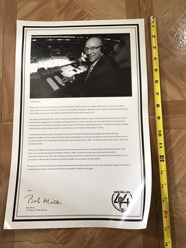 Bob Miller Bobblehead Bob Miller Poster Bob Miller T-Shirt SET LA Kings SIEHE BILDER - Bild 7 von 11