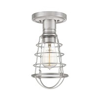 Deckenleuchte Deckenlampe Wohnzimmerleuchte Stahl Nickel 1 Flammig KäFig-Design