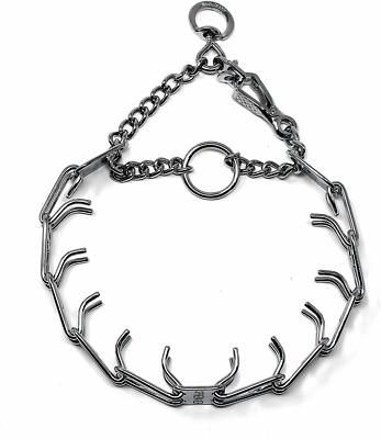 Herm Sprenger Chrome Plated Steel Prong Dog Training Collar with Release Buckle