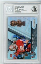 2017 Panini Prizm Silver JOE MONTANA  SB MVP Autograph AUTO - Beckett BGS BAS