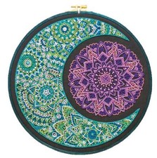 Bead embroidery kit New moon needlework kit Art canvas beadwork pattern