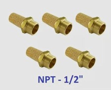 10Pcs Brass Silencer Connector 1/2" NPT Pneumatic Exhaust Muffler Filter Parts
