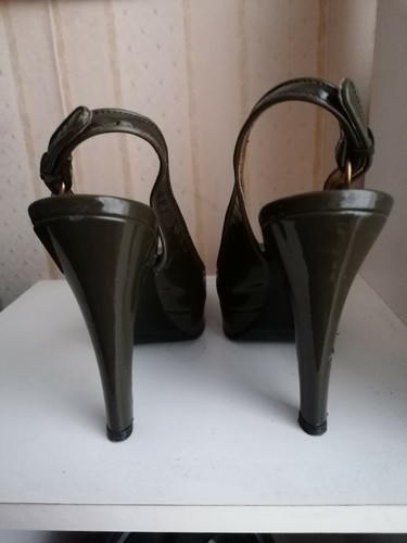 Decolte Miu Miu Prada Plateau n. 40 verde petrolio - Foto 4 di 10