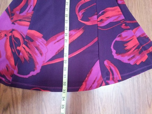 NUEVO CON ETIQUETAS Anthropologie Maeve Mujeres Mod Mini Vestido Púrpura Floral Viaje Talla Pequeña BoHo - Imagen 10 de 10