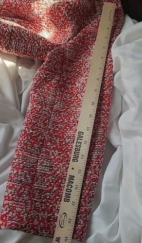 Chaqueta forrada Susan Graver, tweed rojo talla 8 con botones de perlas/borde de flecos - Imagen 13 de 17