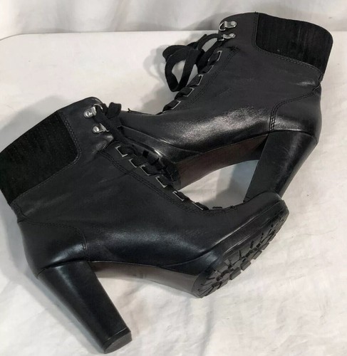 Circa Joan And David Black Leather Lace Up ROVER A