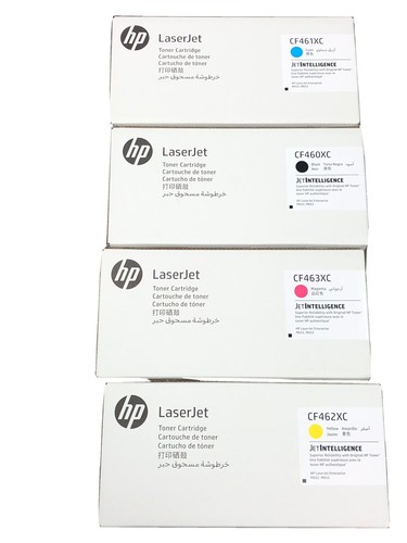 HP656x Toner Set.  CF460XC,CF461XC, CF462XC, And CF463XC. - Picture 1 of 3