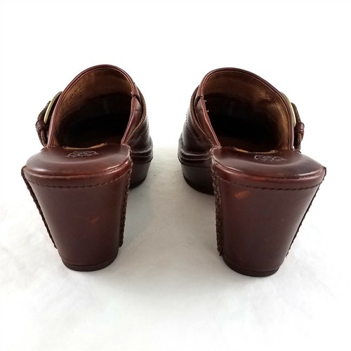 Ariat Brown Leather Clogs Slip On Shoes Buckle Accents Womens 9 B Style 22231 - Picture 6 of 8