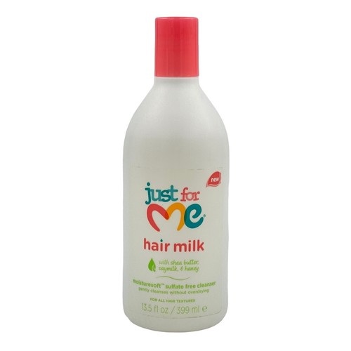 2 Pack Just for Me Natural Hair Milk Sulfate Free Cleanser Shampoo 13.5 oz Shea - 第 2/4 張圖片