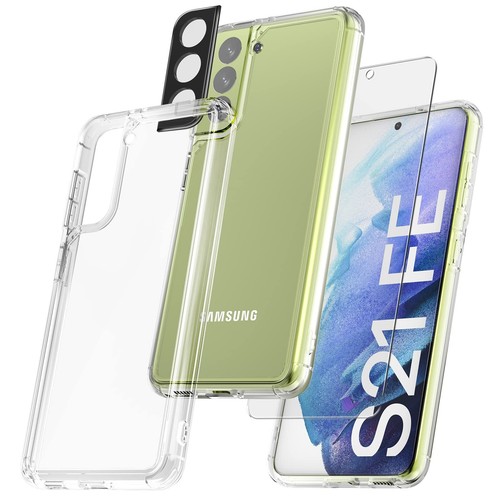 Zestaw etui Samsung Galaxy S21 FE 5G - przezroczysty, odporny na wstrząsy, odporny na zarysowania - Zdjęcie 2 z 6
