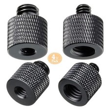 4 PCS Mic Stand Adapter 1/4" Male to 3/8" Female and 3/8" Male to 1/4" Adapte...
