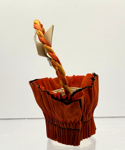 HALLOWEEN OWL VINTAGE Nut Candy Basket Place Setting w/ Pumpkin Crepe Paper - Bild 5 von 11