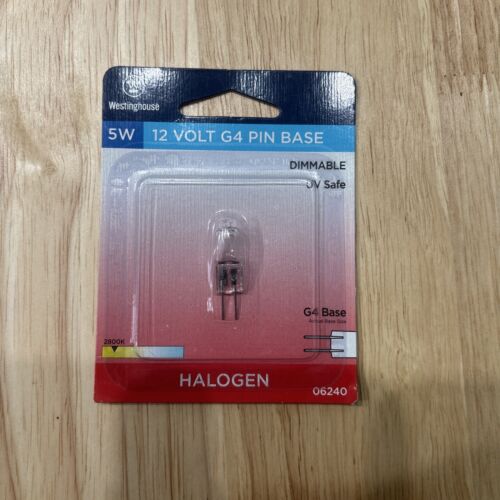 Westinghouse 5W 06240 12 Volt G4 Pin Base Dimmable Bulbs 2 packs