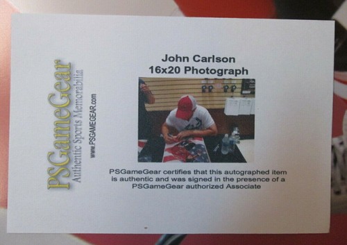 RARE JOHN CARLSON AUTO 16 x 20 PHOTO WASHINGTON CAPITALS CAPTAIN AMERICA COA - Picture 4 of 4