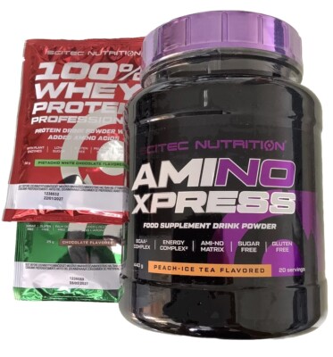 (61,14 /kg) Scitec Nutrition AmiNO Xpress 440g +2 Gratis Proben