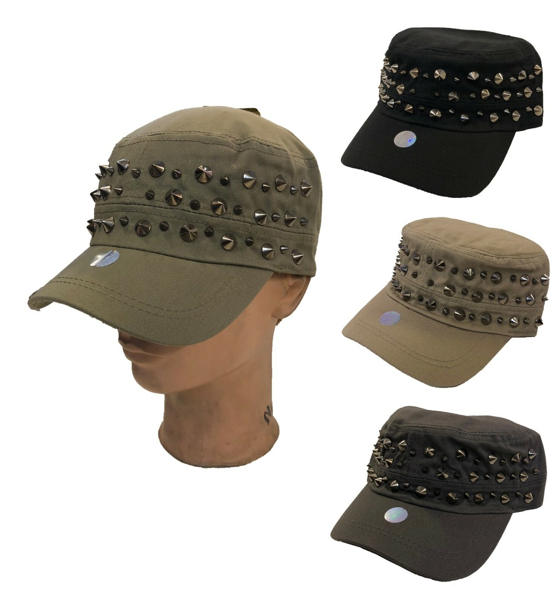 Hip-hop Rapper Spike Rivets Studded Baseball Cap Hat Hot