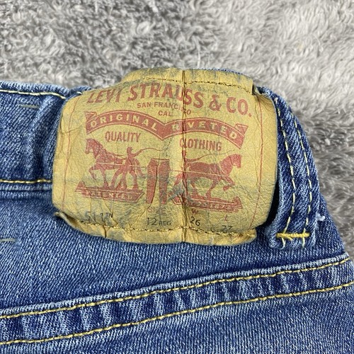 Levis 511 Jeans Youth 12 Reg 26x27* Blue Slim Flex Stretch Denim - Picture 13 of 15