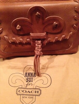 COACH×ANNA SUI Collaboration Duffel Bag Brown Pre-owned From Japan 