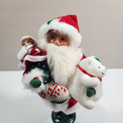 Byers Choice Santa Figure with Toys Stocking and Bear Exclusive Boscovs 2016 HTF - Picture 2 of 12