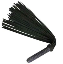 Black Leather Flogger 50 Thick Tails Heavy & Thuddy impact Whip
