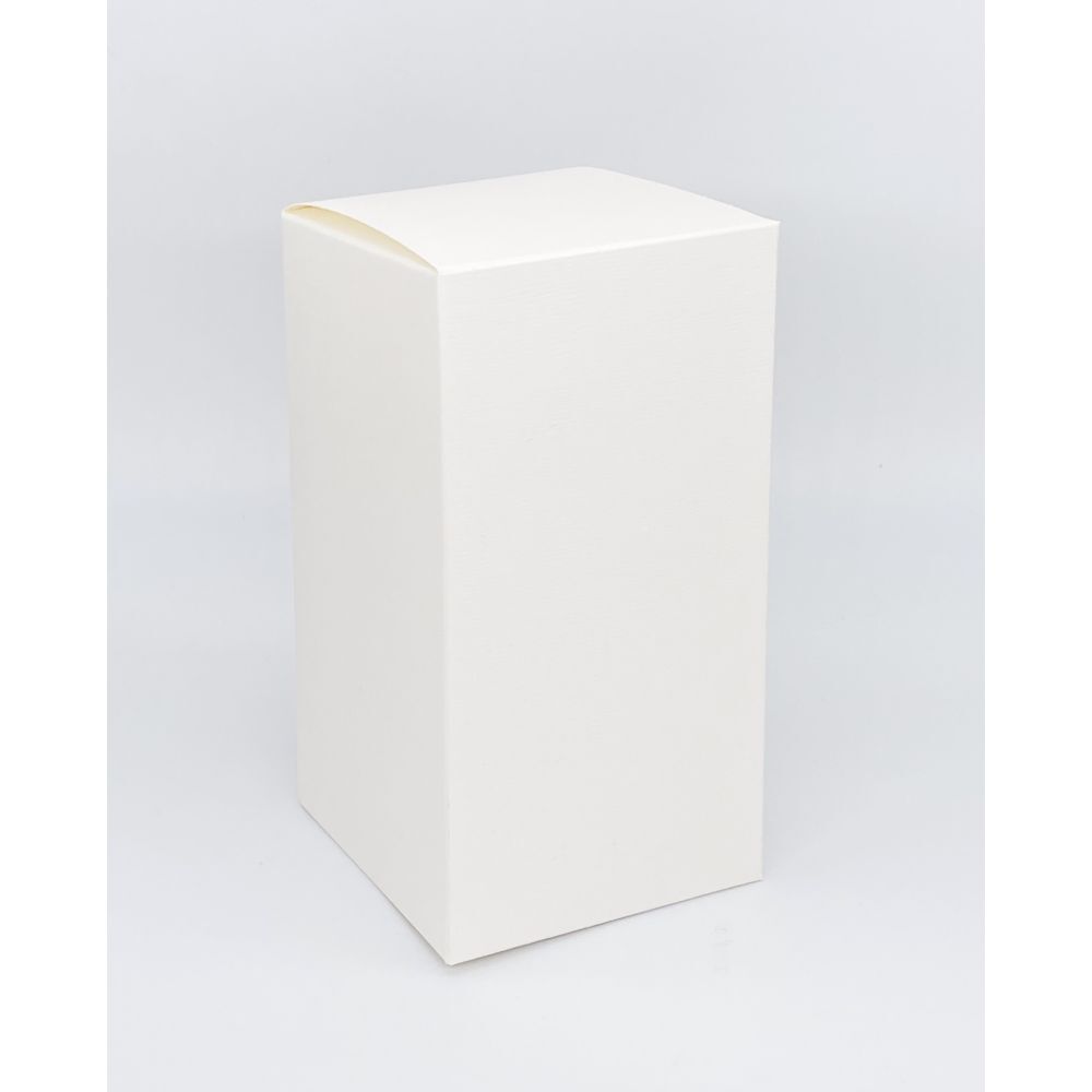 20X SETA BIANCO Scatola Bomboniera pieghevole 10x10x19 cm 138T