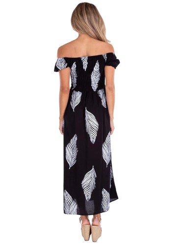 Neu ohne Etikett Seaspice Catalina schulterfreies gesmoktes schwarz & weiß 100 % Baumwolle Kleid XL - Bild 3 von 3