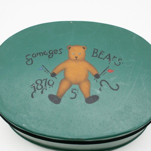 Osos de colección para grandes almacenes de Londres pesados 13"" x 10"" metal ovalado lata - Imagen 8 de 10