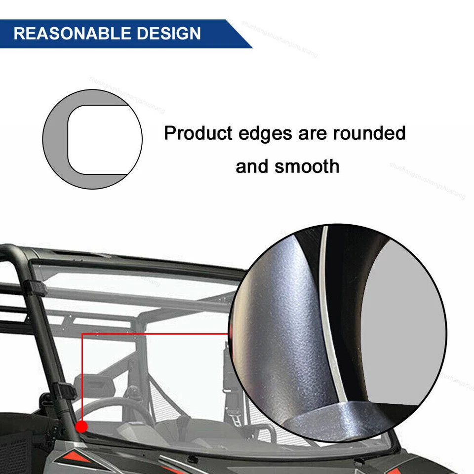 Fits Polaris Brutus/Brutus HD 2013 2014-2016 Full Front Windshied Windscreen - Изображение 2 из 4