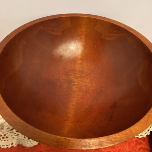 Antique Primitive Wood Bread Dough Bowl Hand Carved Hewn Rustic 11.5”x10” Canada - Picture 3 of 8
