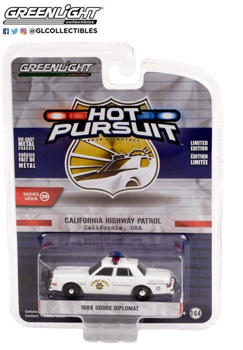 Greenlight Maßstab 1/64 California Highway Patrol (CHP) 1988 Dodge Diplomat