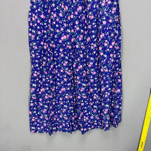 Vintage Womens Dress Size 16W Floral Button White Lace Collar Cottagecore Garden - Picture 15 of 20