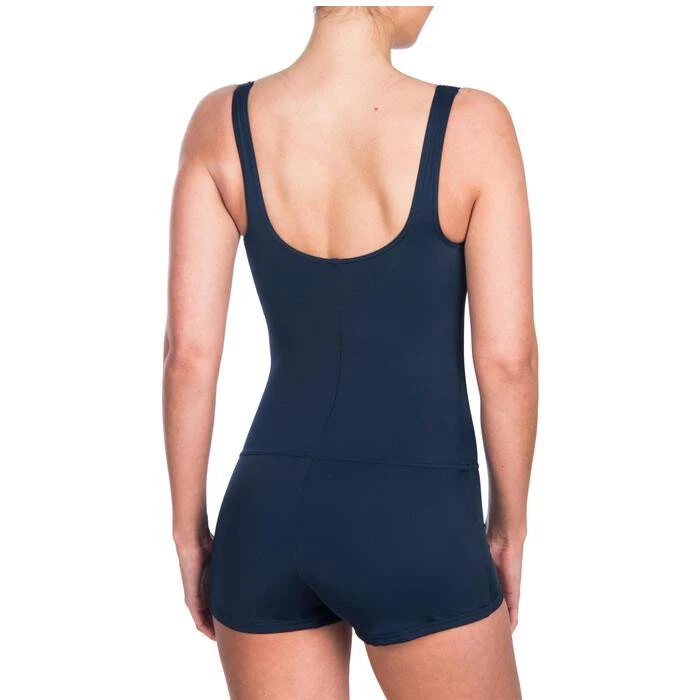 BADEANZUG SCHWIMMANZUG SCHWIMMER NAVYBLAU MIT BEIN 36 38 40 42 44 46 48 50 DAMEN - Bild 3 von 4