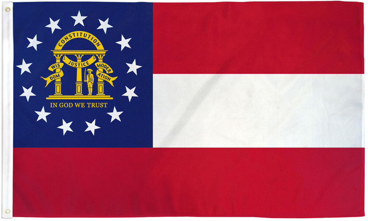 Georgia Flag 3x5ft House Flag US State Flag GA Flag | eBay Georgia Flag 3x5ft House Flag US State Flag GA Flag | eBay