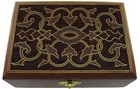 Wooden Antique Jewelry Box  Brass Carving Design  
