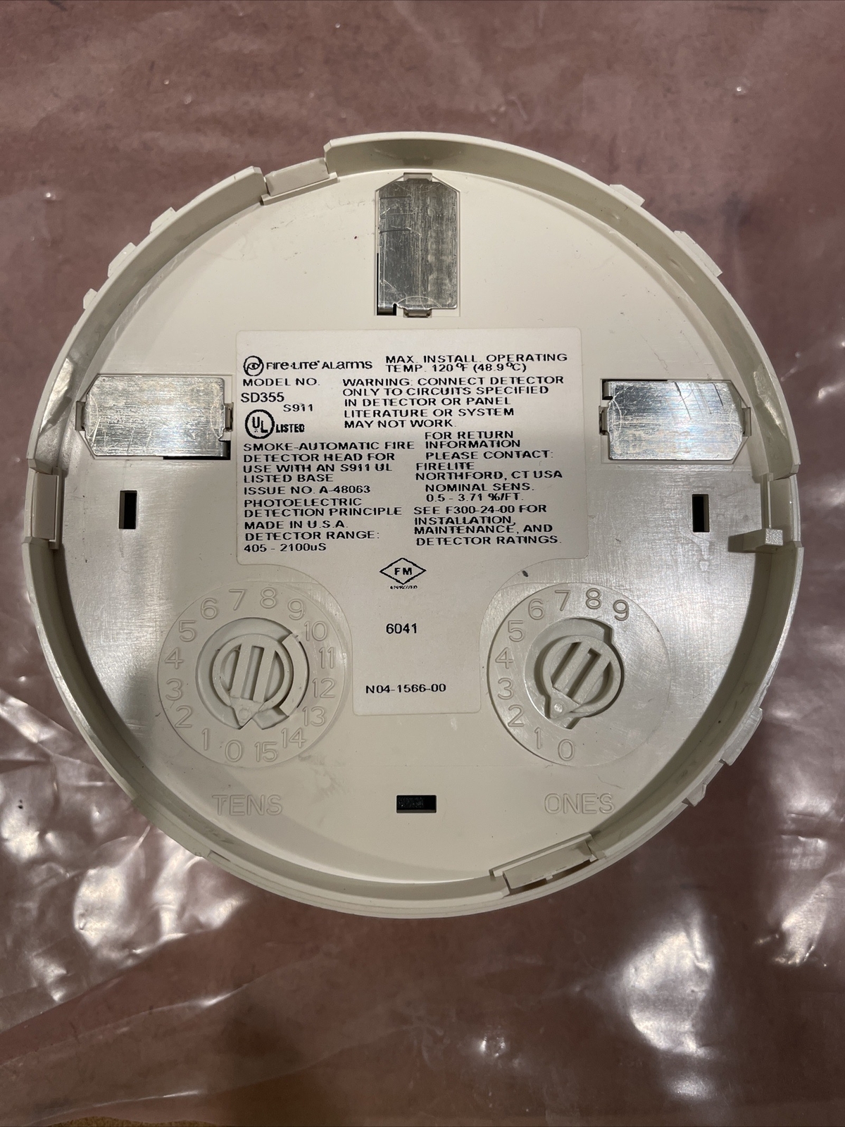 FireLite SD355 Photoelectric Addressable Smoke Detector With Base