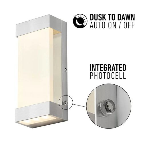 Luz de pared LED integrada Artika Glacier exterior/interior corriente de 3 vías encendido automático - Imagen 7 de 7