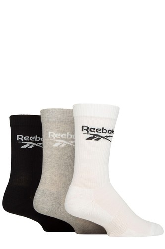 Calcetines Reebok para hombre y dama cojín acanalados núcleo algodón doble 3 pares tallas 2,5-12,5 - Imagen 8 de 10