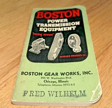1938 BOSTON POWER TRANSMISSION EQUIPMENT Catalog BOSTON GEAR WORKS, Chicago