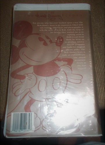 WALT DISNEY  VHS VIDEO TAPE THE WALT DISNEY STORY NEW SHRINK WRAP AUTOGRAPHED. - Picture 2 of 3