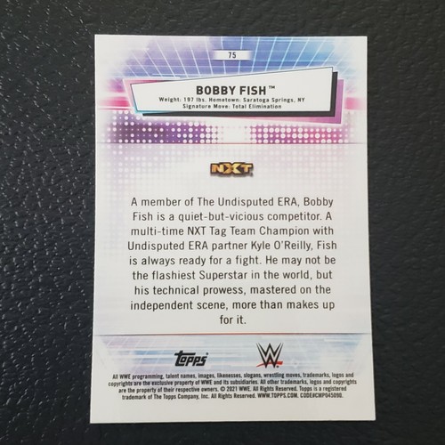 2021 TOPPS CHROME WWE WRESTLING - BOBBY FISH #75 - Picture 2 of 6