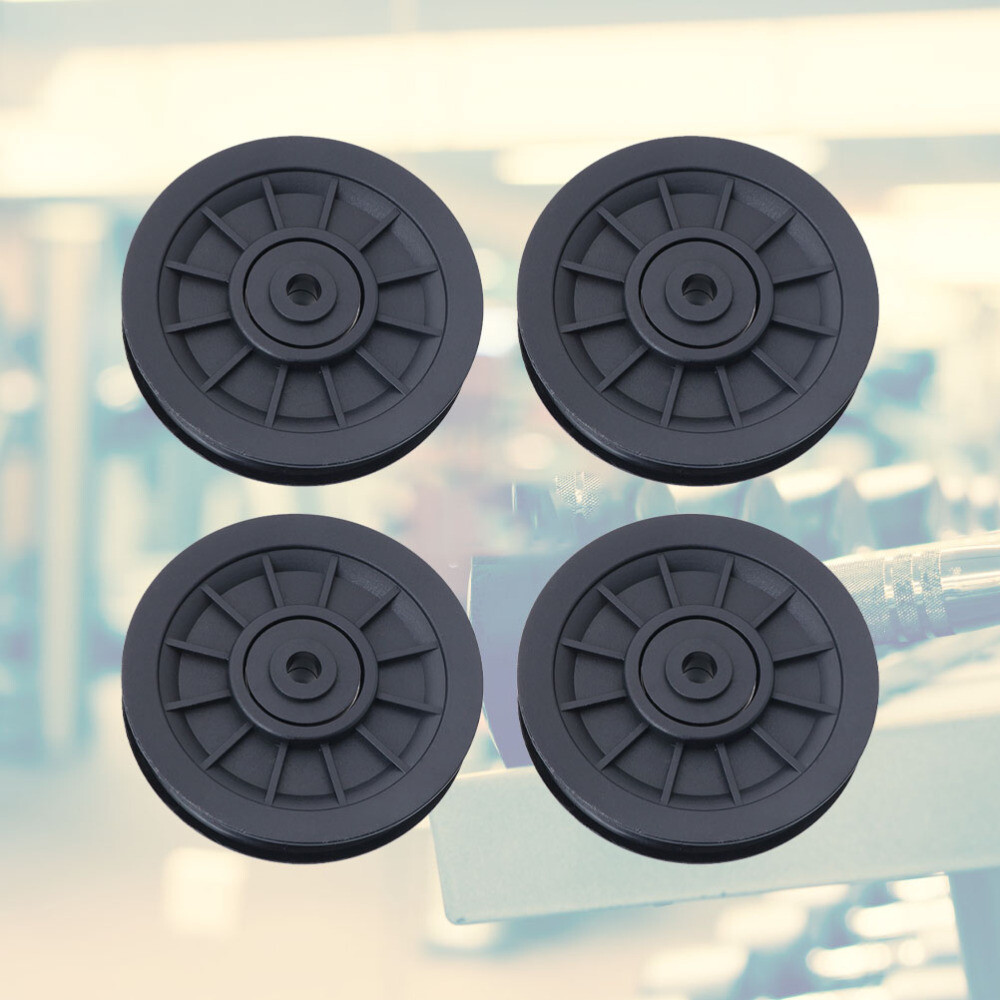 4 Pcs Gym Equipment Accessories Wheel Pulley Fitness