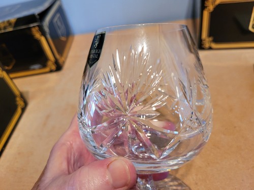 Edinburgh Crystal Star of Edinburgh T335 2 x Large Brandy Glasses. Mint + Box. - Picture 11 of 16
