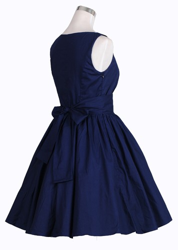 50s 60s 70s Style Vintage Retro Rockabilly Tea Dress Party Swing Dresses Cotton - Picture 19 of 29