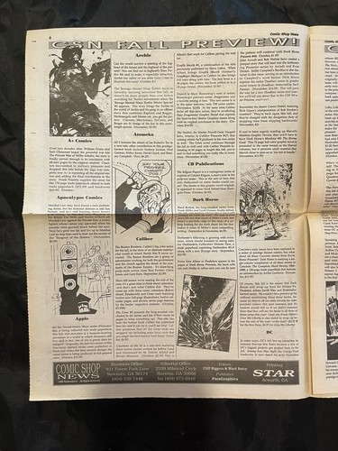 Comic Shop News 1990 Fall Preview Baker Street Portfolio - Picture 6 of 11