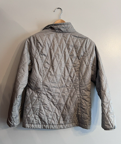 PATAGONIA Acolchado Nano Puff Chaqueta Abrigo Gris Drifter Rosa Niñas Talla XL 14 - Imagen 4 de 5