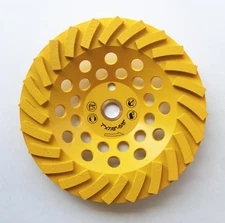 New 7” 24 Turbo Segments EDCO Diamond Grinding Cup Wheel w/PIN HOLE- THE BEST
