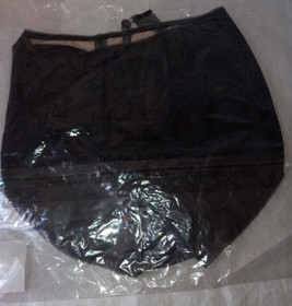 $42 DITA VON TEESE SHEER WITCHERY HI-CUT BRIEFS BLACK/NUDE PANTIES SIZE S