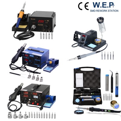 Digital Lötstation Heißluft Lötkolben Soldering SMD Rework Station 60W DHL 937D