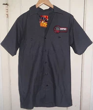 STAR WARS Mens Empire Construction Gray Work Shirt Sz Small S NEW WITH TAGS !
