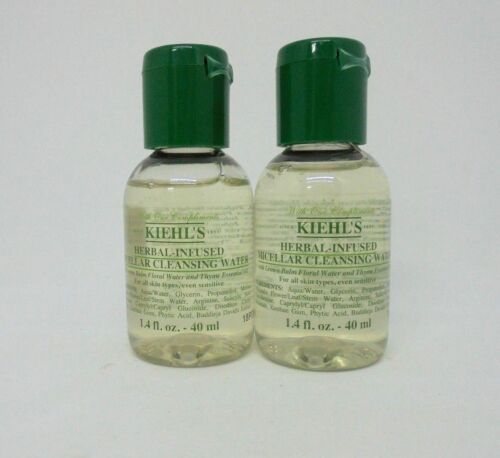 Lot/2 Kiehl’s Herbal Infused Micellar Cleansing Water  ~ 1.4 oz Each ~ - Picture 1 of 3